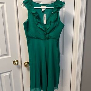 J Crew green cocktail dress, size 4